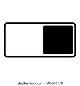 Toggle on off icon - Flat design, glyph style icon - Filled Black