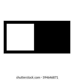 Toggle on off icon - Flat design, glyph style icon - Filled Black