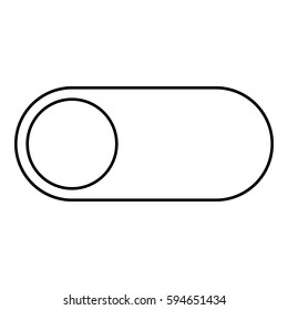 Toggle on off icon- Flat design, glyph style icon - Outline Black
