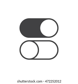 Toggle on and off icon vector, solid logo illustration, pictogram isolated on white