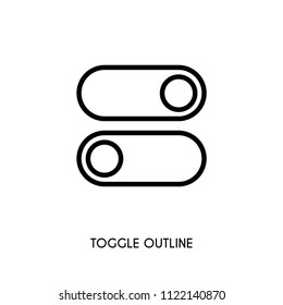 Toggle outline vector icon