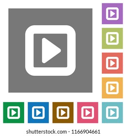 Toggle right flat icons on simple color square backgrounds