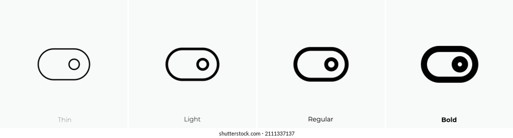 toggle right icon. Thin, Light Regular And Bold style design isolated on white background