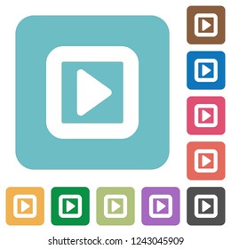 Toggle right white flat icons on color rounded square backgrounds