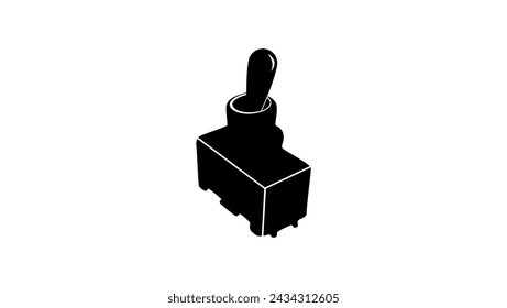 Toggle Switch, black isolated silhouette