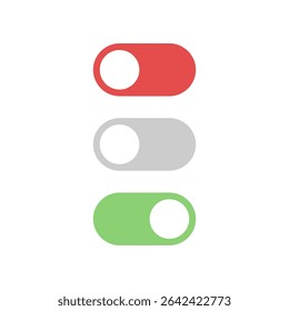 Alternar botão de alternância ícone de vetor plano isolado no plano de fundo branco
