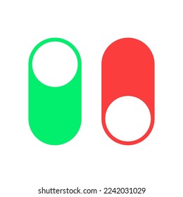 Toggle switch button icon vector in flat style