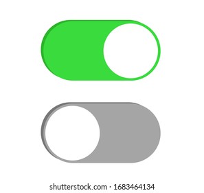 Toggle Switch Button, On And Off,  Vector Icon