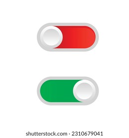 toggle Switch button or turn on turn off power vector illustration for interface