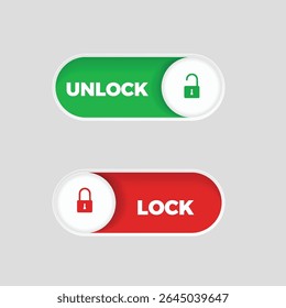 Alternar botões de bloqueio e desbloqueio com design de ícone