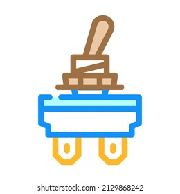 toggle switch color icon vector. toggle switch sign. isolated symbol illustration