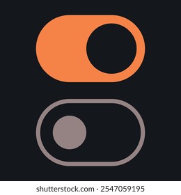 Toggle Switch Element - Active and Inactive States