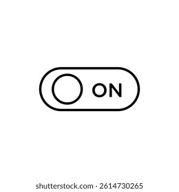 Toggle switch icon black and white vector sign