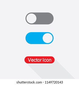 Toggle Switch Icon, On And Off Position Simple Icons Vector Illustration Eps10