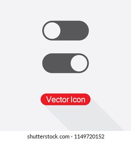 Toggle Switch Icon, On And Off Position Simple Icons Vector Illustration Eps10