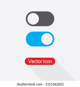 Toggle Switch Icon, On And Off Position Simple Icons Vector Illustration Eps10