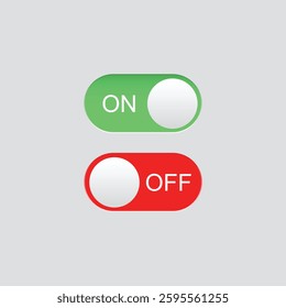 Toggle Switch Icon – On and Off Button UI Control
