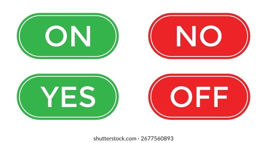 Alternar ícone de alternância. Ativado Desativado Sim Não botão de opção ícone com fundo branco