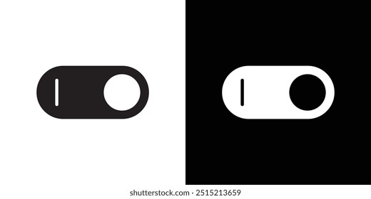 Toggle switch icon Thin line flat illustration