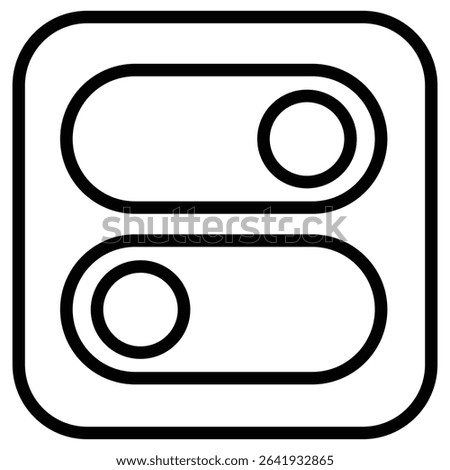 Toggle switch icon Thin line vector design