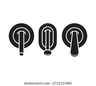 Iconos de interruptor de palanca Conjunto de ilustración Vector