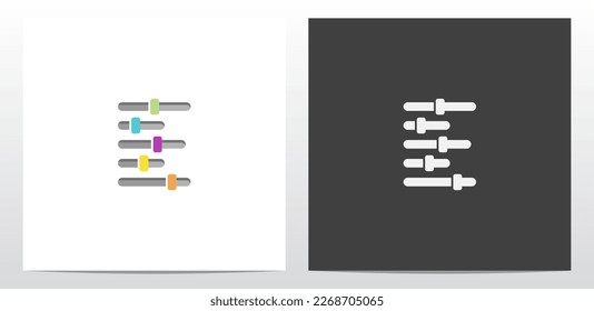 Toggle Switch Letter Logo Design E