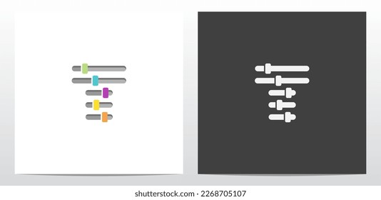 Toggle Switch Letter Logo Design T