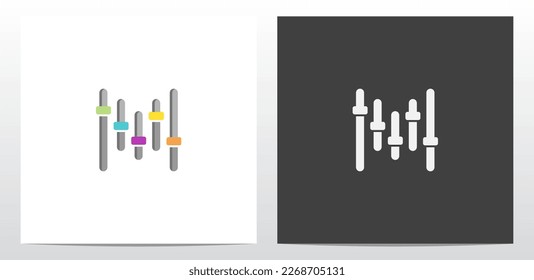 Toggle Switch Letter Logo Design M