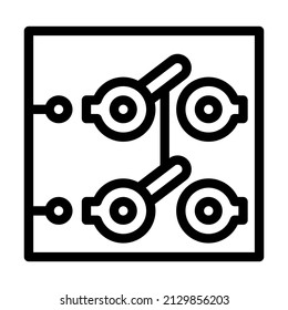 toggle switch line icon vector. toggle switch sign. isolated contour symbol black illustration