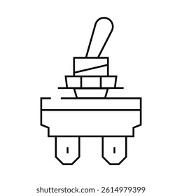 toggle switch line icon vector. toggle switch sign. isolated contour symbol black illustration