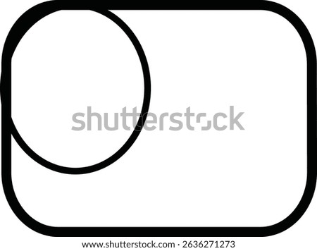 Toggle Switch Off Outline Icon,Outline toggle switch in off position for user interface designs.