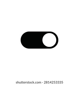 Toggle switch in off position on a white background
