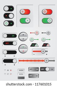 toggle switch on off button web decoration icon sets neutral colours