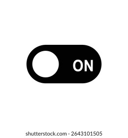 Toggle Switch in On Position Icon Representing Enabled and Active State