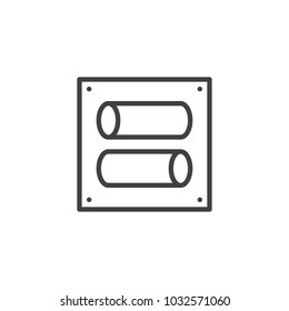 Toggle switch outline icon. linear style sign for mobile concept and web design. tumbler simple line vector icon. Symbol, logo illustration. Pixel perfect vector graphics