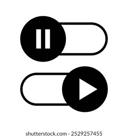 Toggle switch symbol. Vector Illustration. On and Off switch icon