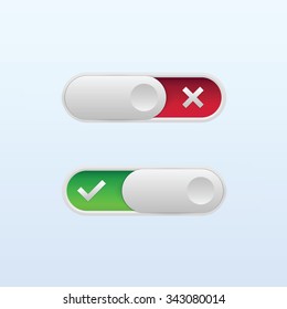 Toggle switch vector icon