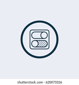 Toggle switch vector icon