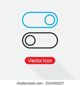 Toggle switch vector icon, On and Off position simple icons Vector Illustration Eps10
