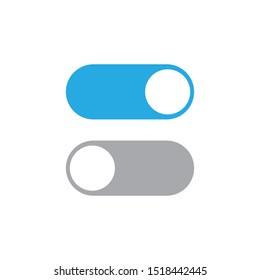 Toggle switch vector icon, On and Off position simple icons. eps 10