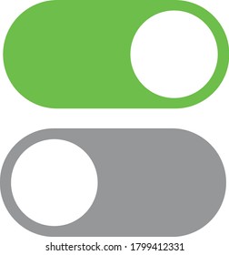 Toggle switch vector icon, On and Off position simple icons