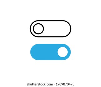 Toggle switch vector icon, On and Off position simple icons, modern minimal flat design style.