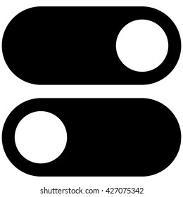 Toggle switch vector icon, On and Off position simple icons, modern minimal flat design style