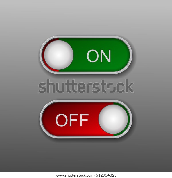 Toggle Switch Vector Icon On Off Stock Vector (royalty Free) 512954323