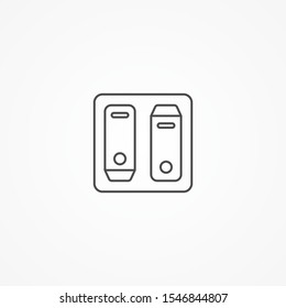 Toggle switch vector icon sign symbol