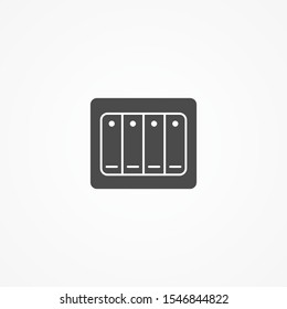 Toggle switch vector icon sign symbol
