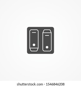 Toggle switch vector icon sign symbol