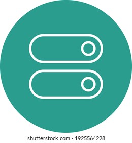 Toggle, switches, on, off icon vector image. Can also be used for customer support and UI. Suitable for use on web apps, mobile apps and print media.