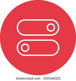 Toggle, switches, on, off icon vector image. Can also be used for customer support and UI. Suitable for use on web apps, mobile apps and print media.