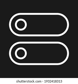Conmutar, activa, desactiva la imagen vectorial de icono. También se puede utilizar para el soporte al cliente y la interfaz de usuario. Idóneo para aplicaciones web, aplicaciones móviles y medios impresos.